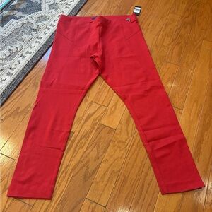 Tommy Hilfiger Bright Red Straight Leg Women's Pants